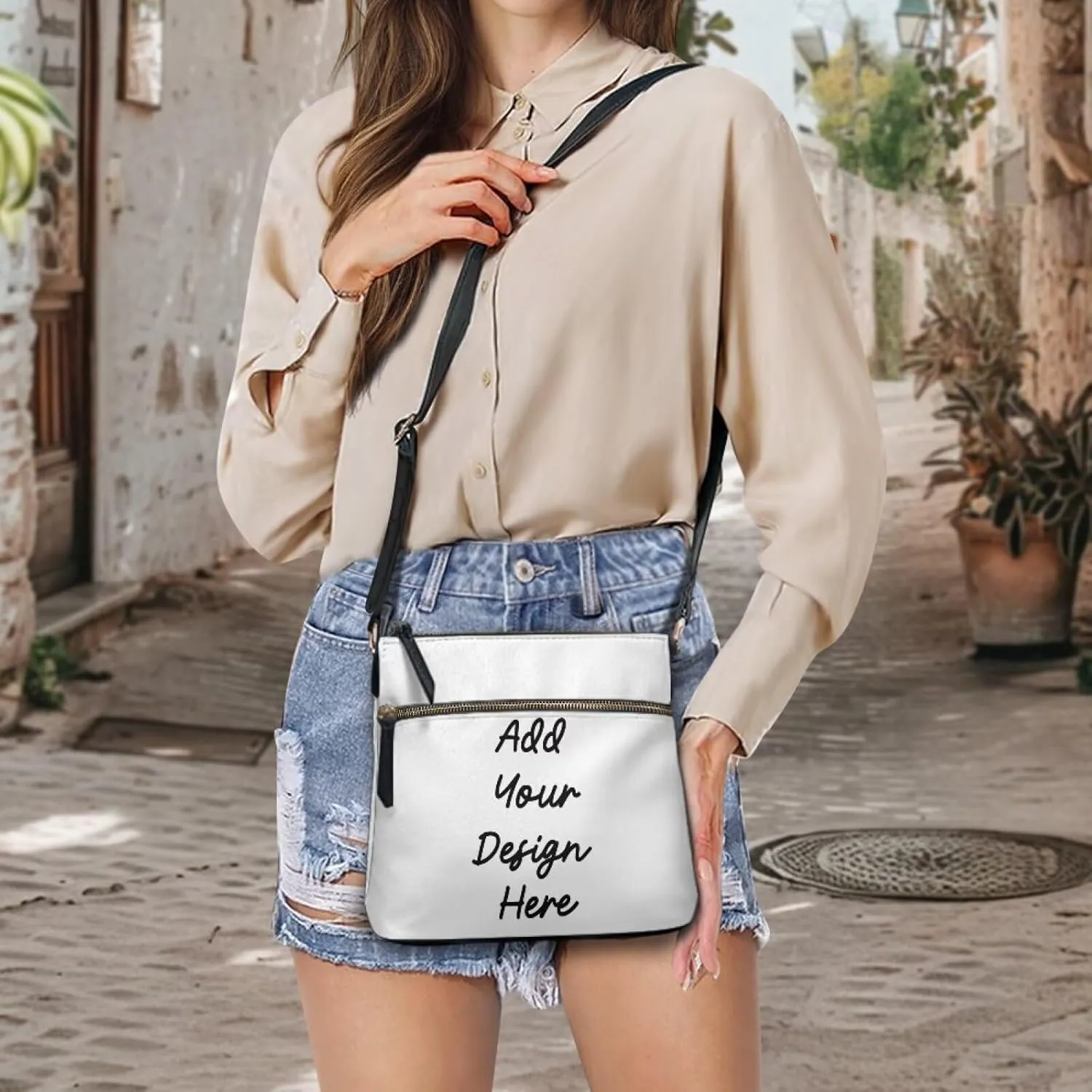 HUGS IDEA Crossbody Bag for Women Leather Purse for Lady Retro Shoulder Bag for Work Travel