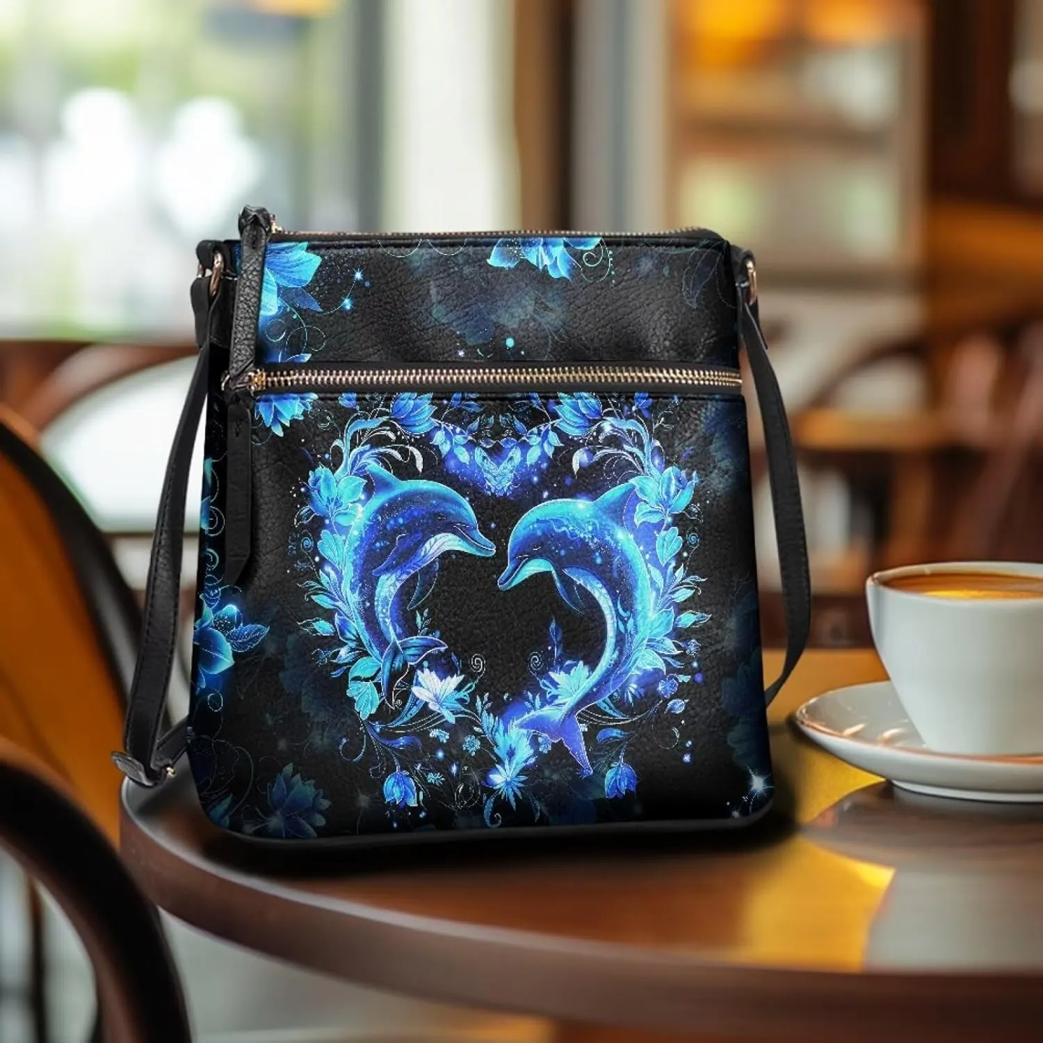 HUGS IDEA Crossbody Purse for Women Leather Satchel Bags Crossbody Shoulder Bag Tote Handbag
