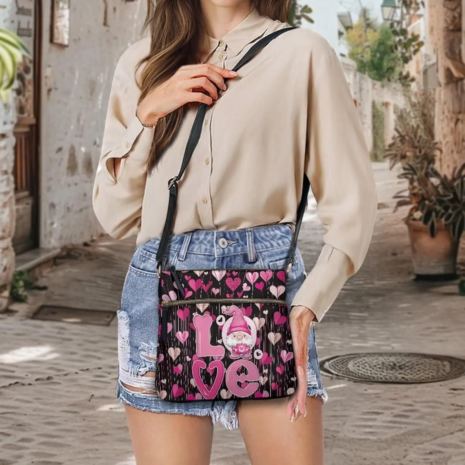 HUGS IDEA Crossbody Purse for Women Leather Satchel Bags fCrossbody Shoulder BagTote Handbag