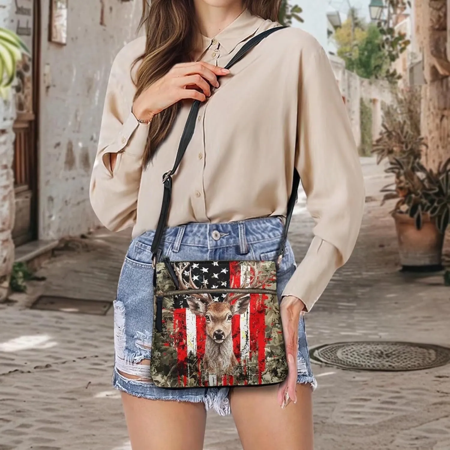 HUGS IDEA Crossbody Purse for Women,Lightweight Crossbody Bag Soft Leather Women's Shoulder Handbags