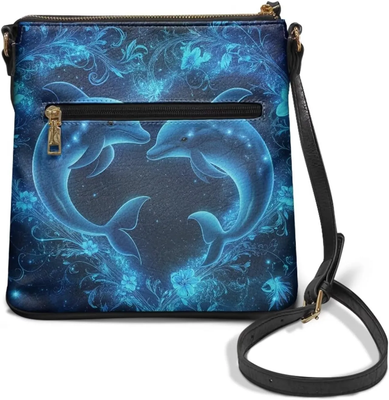 HUGS IDEA Crossbody Purse Leather Handbag for Women Men Shoulder Purse Large Cell Phone Bag