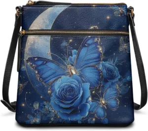 HUGS IDEA Crossbody Purse Leather Handbag for Women Men Shoulder Purse Large Cell Phone Bag