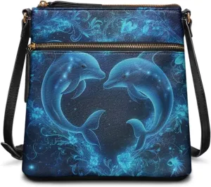 HUGS IDEA Crossbody Purse Leather Handbag for Women Men Shoulder Purse Large Cell Phone Bag