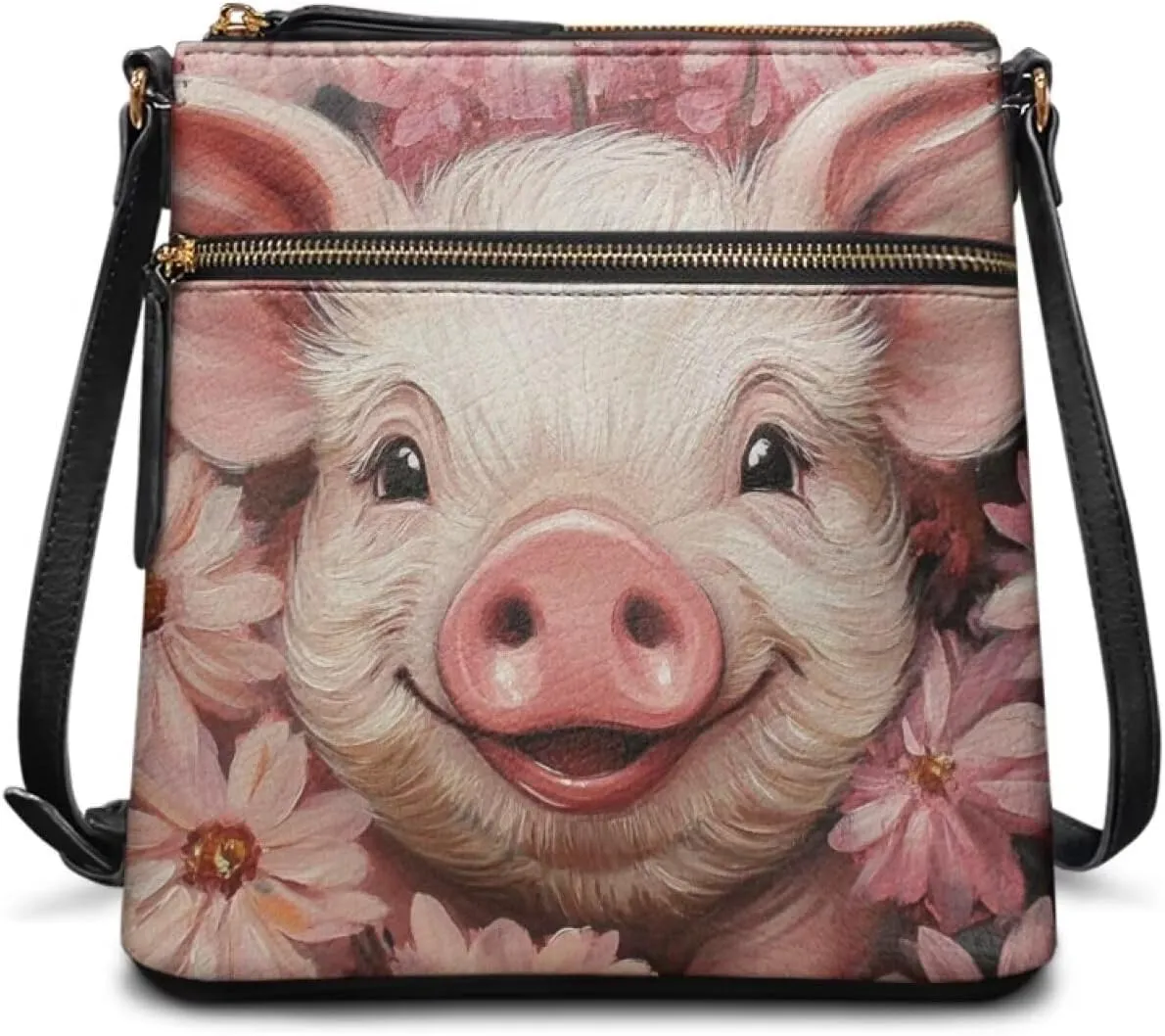 HUGS IDEA Crossbody Shoulder Handbags Crossbody Purse Large Size Sling Bags Leather Tote Hand Bags