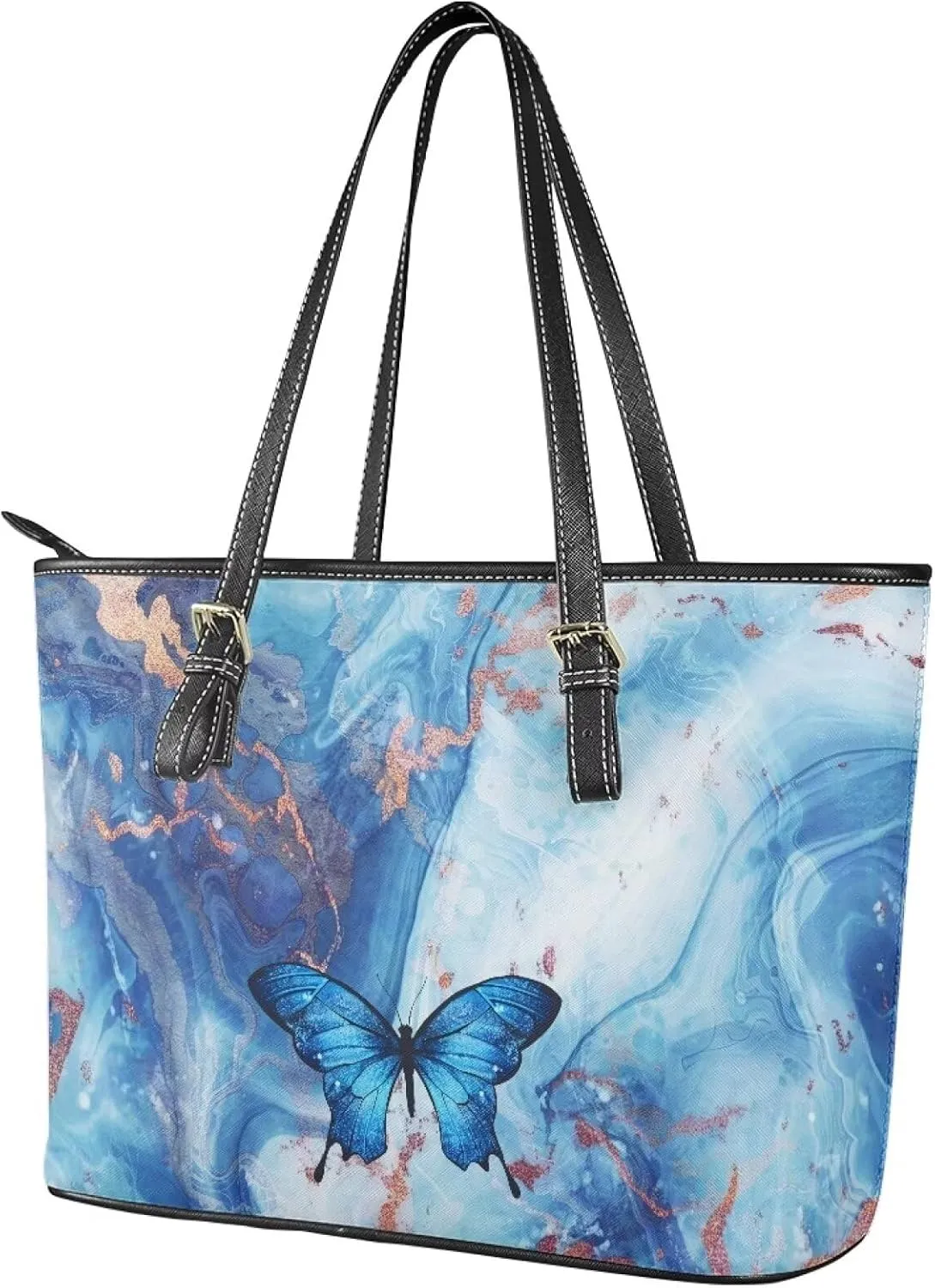 HUGS IDEA Leather Shoulder Bag Large Tote Bag for Women Work Saddle Bag Fashion Handbag Purse