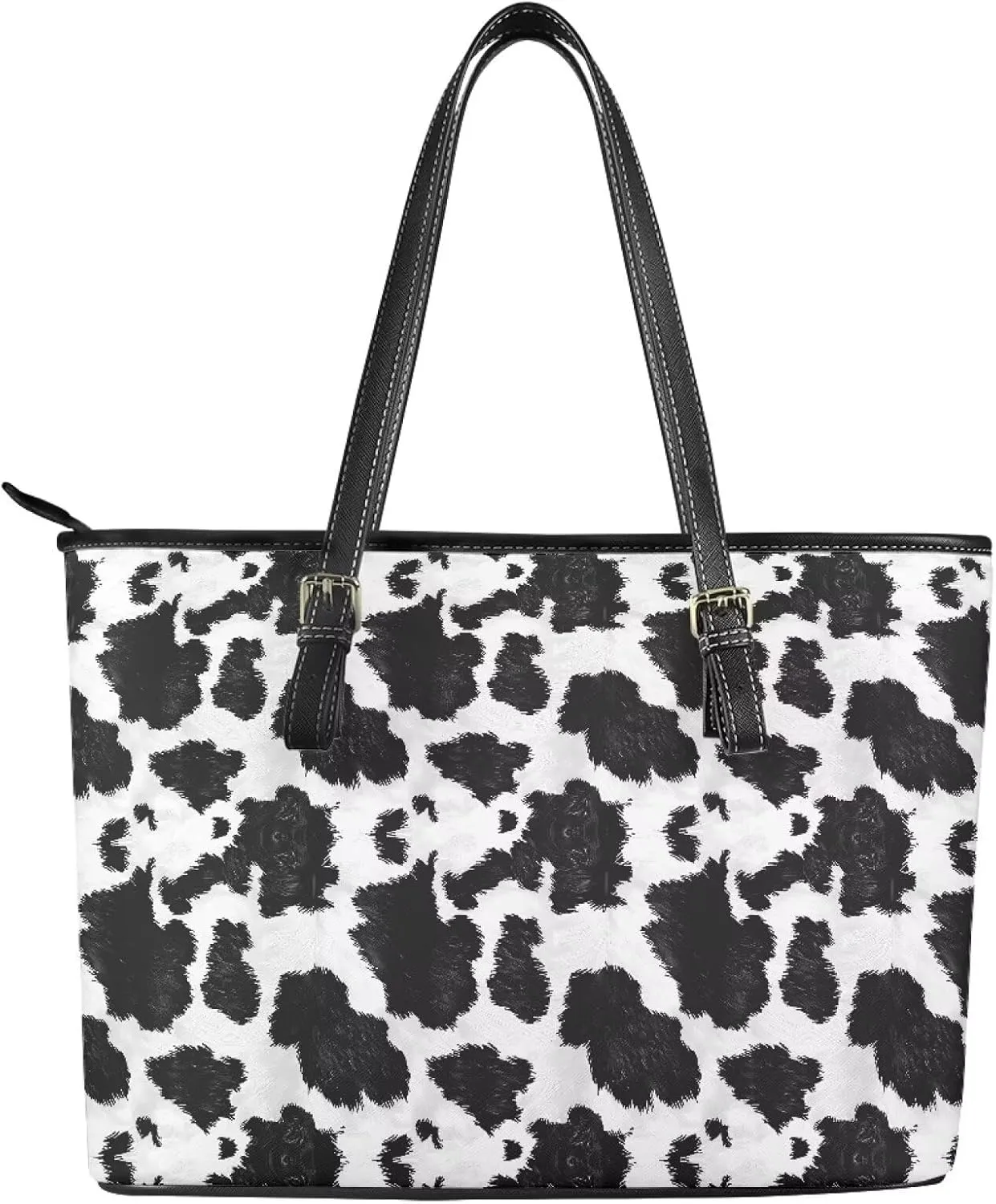 HUGS IDEA Leather Shoulder Bag Large Tote Bag for Women Work Saddle Bag Fashion Handbag Purse