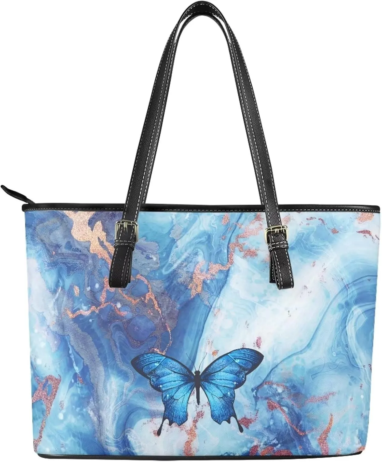 HUGS IDEA Leather Shoulder Bag Large Tote Bag for Women Work Saddle Bag Fashion Handbag Purse