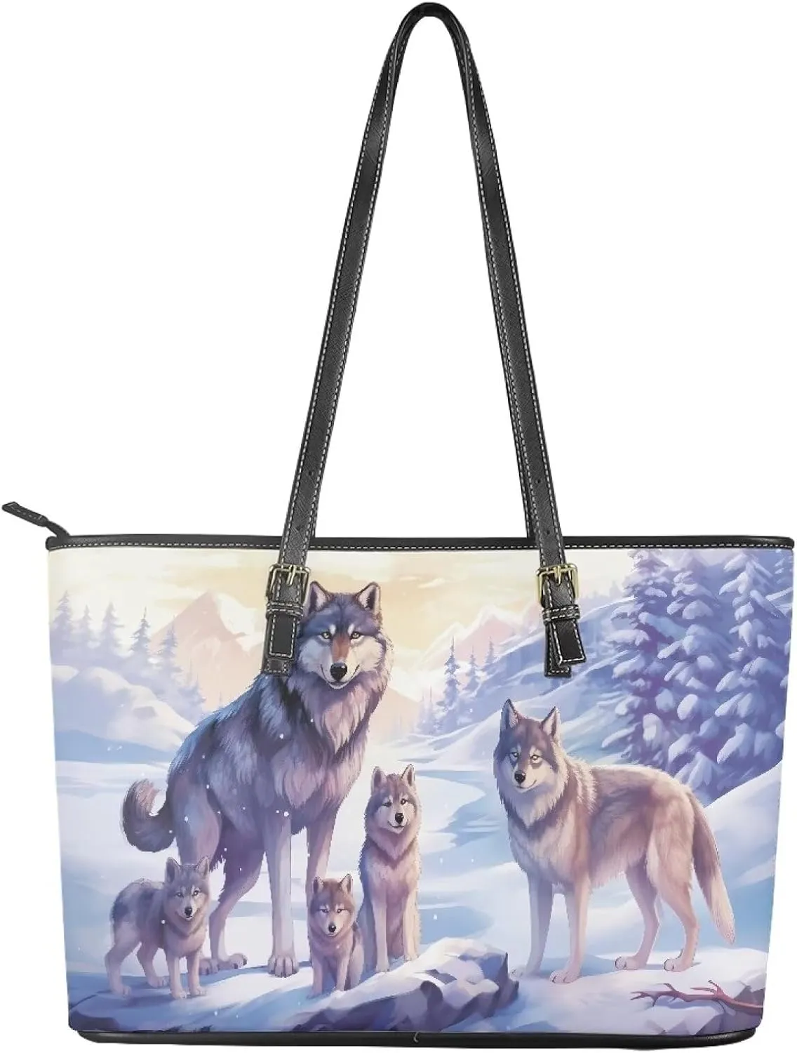 HUGS IDEA Leather Shoulder Bag Large Tote Bag for Women Work Saddle Bag Fashion Handbag Purse
