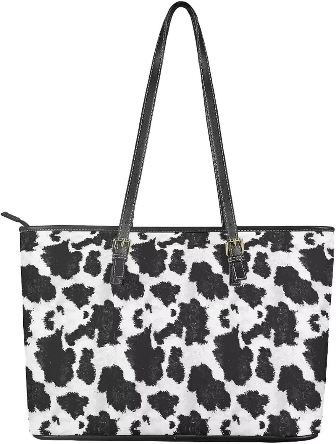 HUGS IDEA Leather Shoulder Bag Large Tote Bag for Women Work Saddle Bag Fashion Handbag Purse