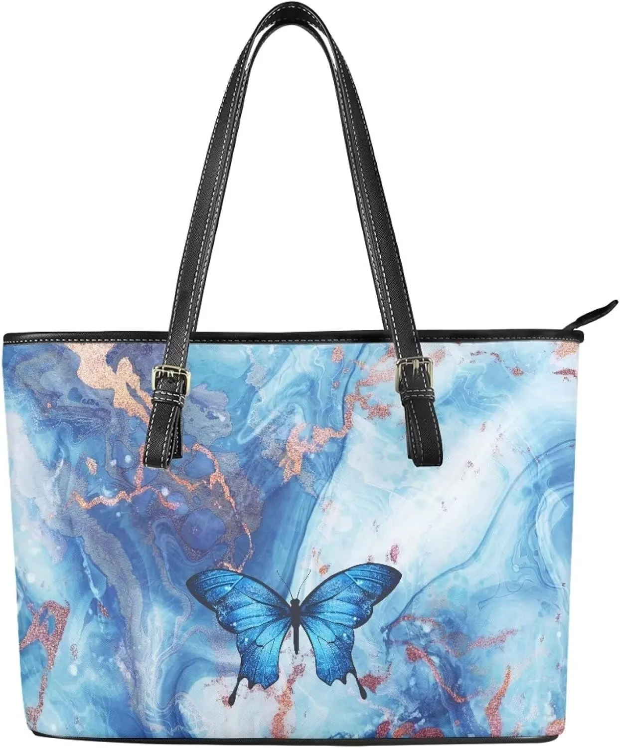 HUGS IDEA Leather Shoulder Bag Large Tote Bag for Women Work Saddle Bag Fashion Handbag Purse