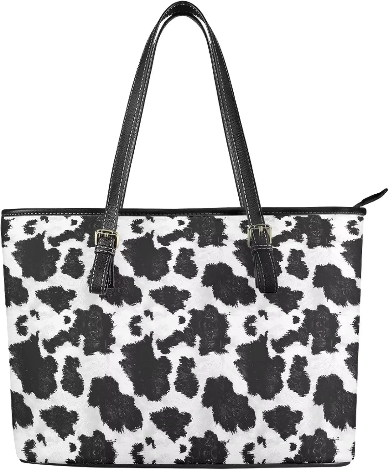 HUGS IDEA Leather Shoulder Bag Large Tote Bag for Women Work Saddle Bag Fashion Handbag Purse