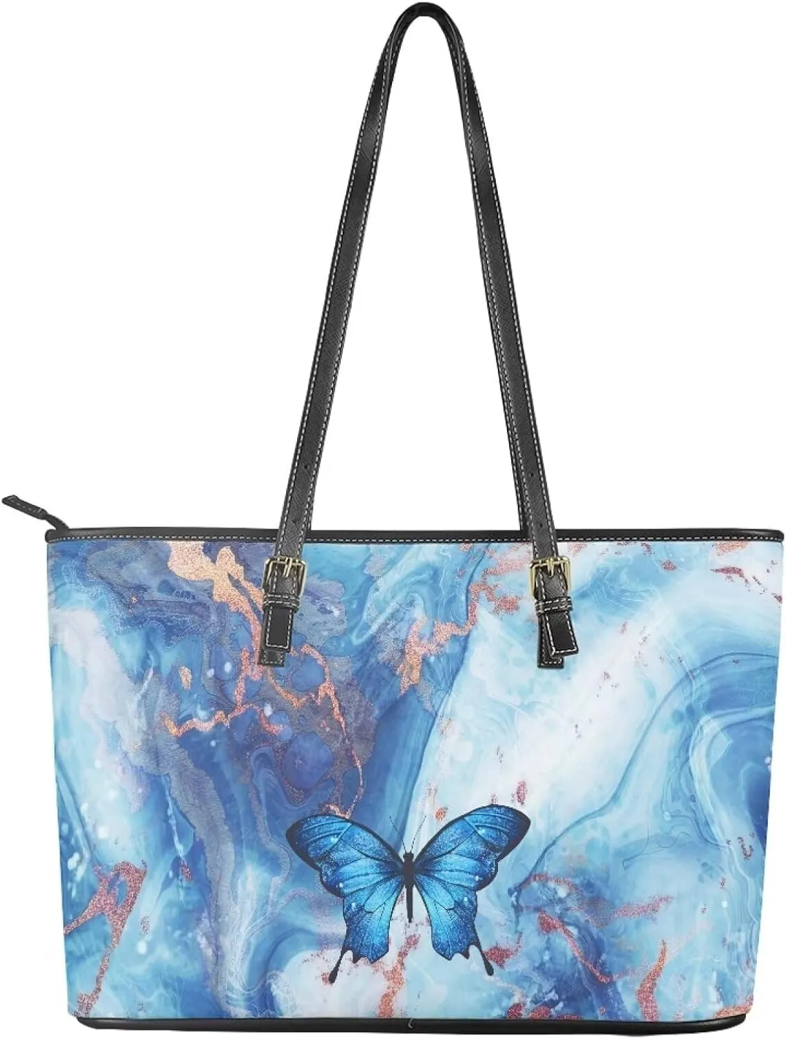 HUGS IDEA Leather Shoulder Bag Large Tote Bag for Women Work Saddle Bag Fashion Handbag Purse