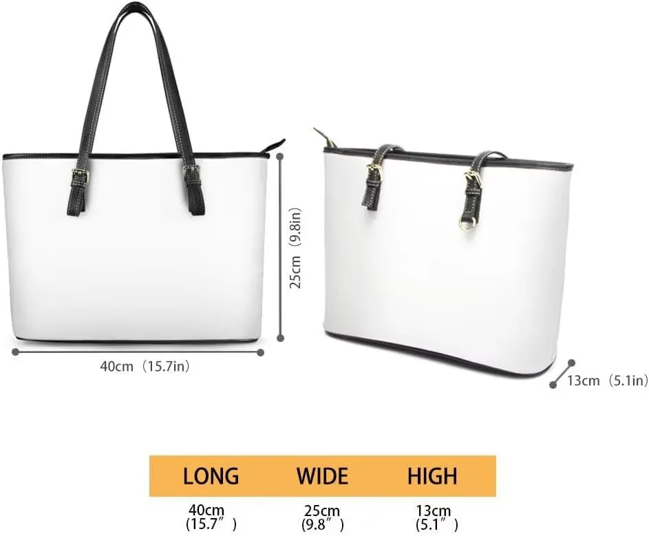 HUGS IDEA Leather Tote Bag for Women Shoulder Purse for Lady Leather Handbag for Travel Work