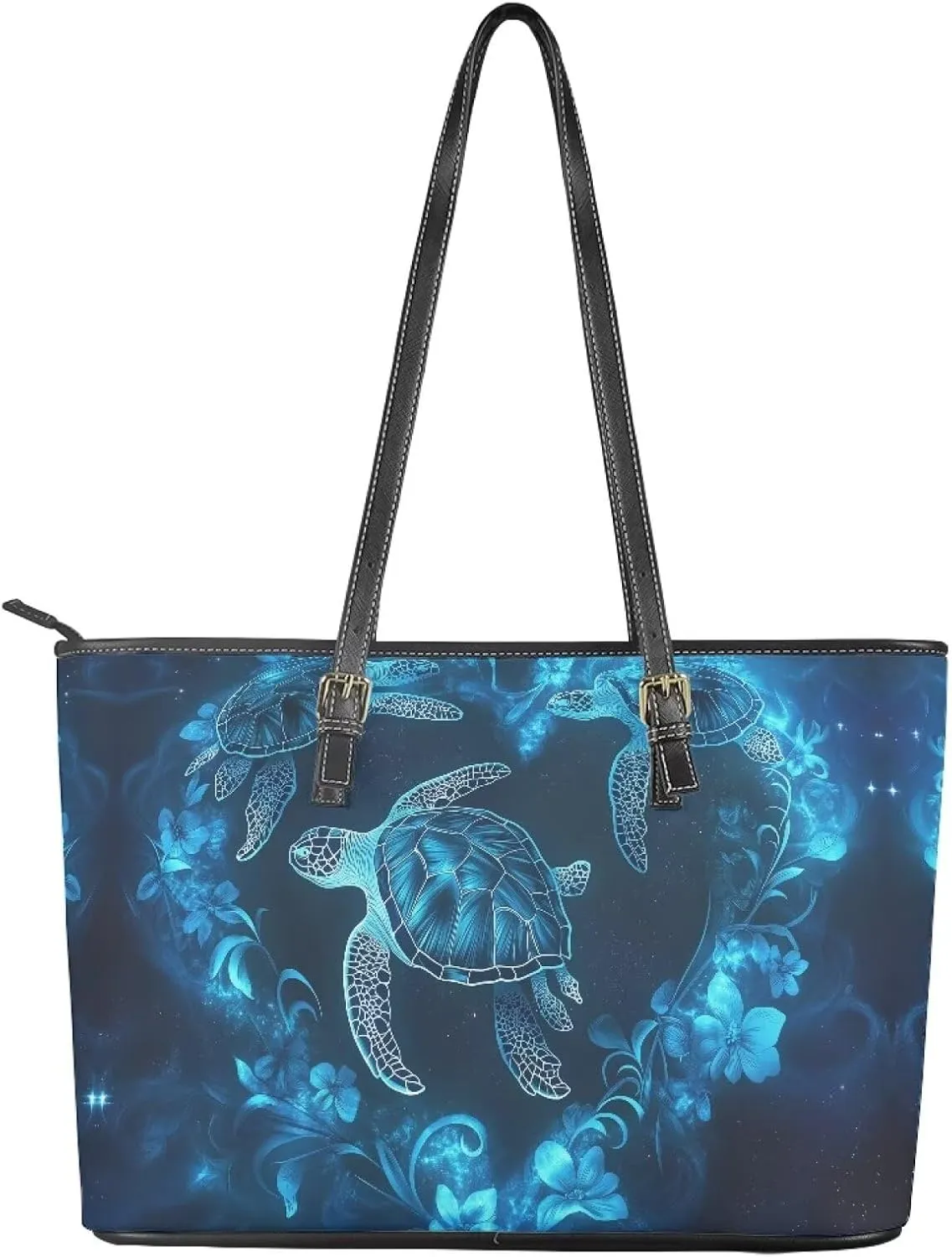 HUGS IDEA Leather Tote Bag for Women Shoulder Purse for Lady Leather Handbag for Travel Work