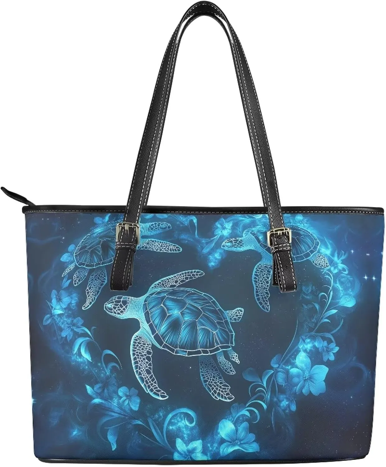 HUGS IDEA Leather Tote Bag for Women Shoulder Purse for Lady Leather Handbag for Travel Work