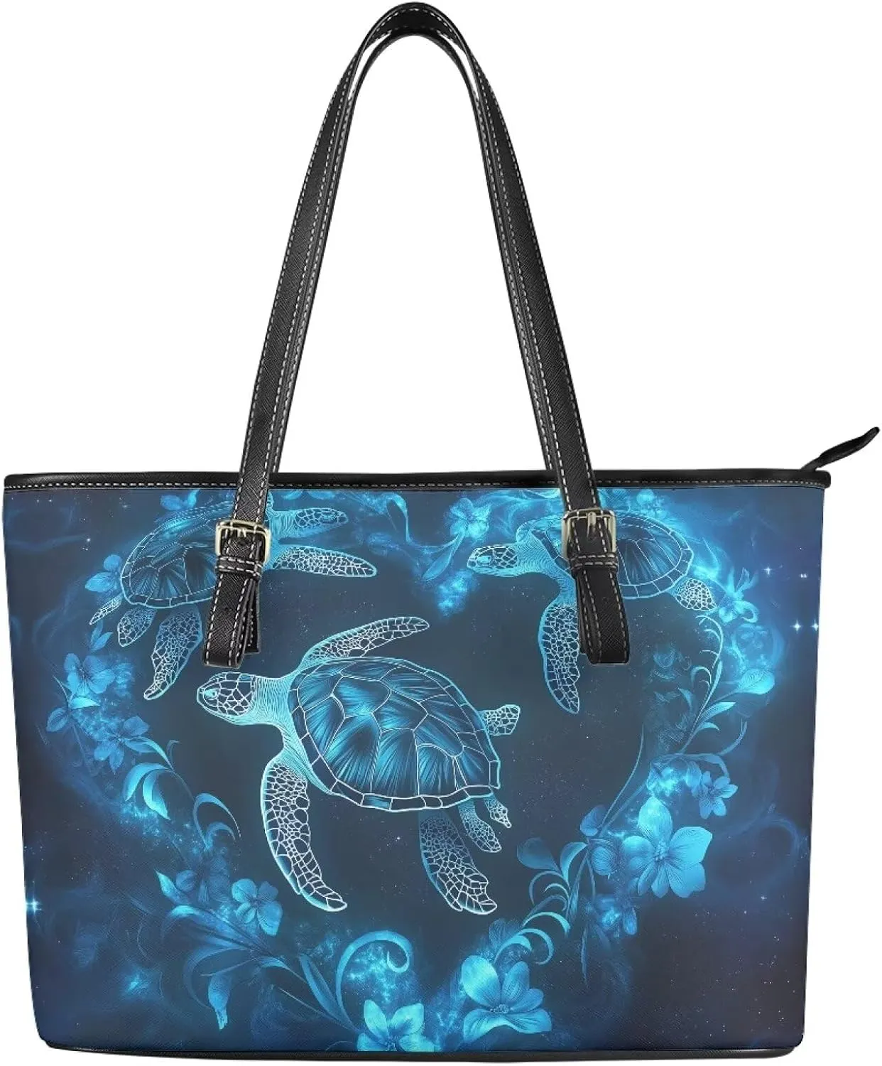 HUGS IDEA Leather Tote Bag for Women Shoulder Purse for Lady Leather Handbag for Travel Work