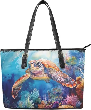 HUGS IDEA Leather Tote Bag for Women Shoulder Purse for Lady Leather Handbag for Travel Work