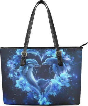 HUGS IDEA Leather Tote Bag for Women Shoulder Purse for Lady Leather Handbag for Travel Work