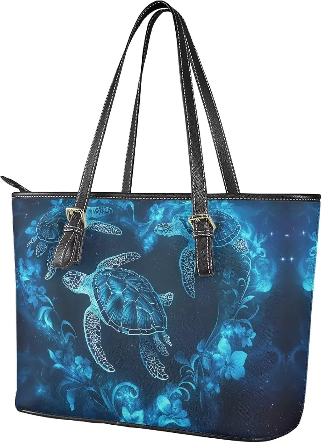 HUGS IDEA Leather Tote Bag for Women Shoulder Purse for Lady Leather Handbag for Travel Work
