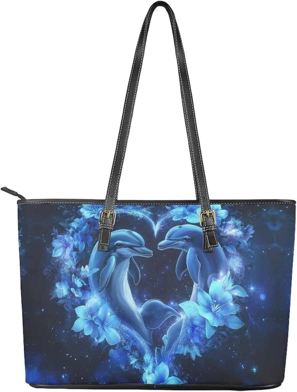 HUGS IDEA Leather Tote Bag for Women Shoulder Purse for Lady Leather Handbag for Travel Work
