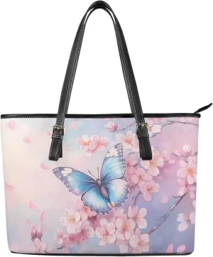 HUGS IDEA Leather Tote Bag for Work Purses Fashion Tote Handbag Large Shoulder Bag Saddle Bag