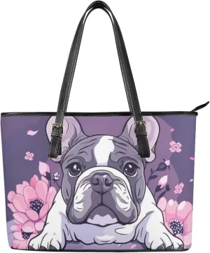 HUGS IDEA Leather Tote Bag for Work Purses Fashion Tote Handbag Large Shoulder Bag Saddle Bag