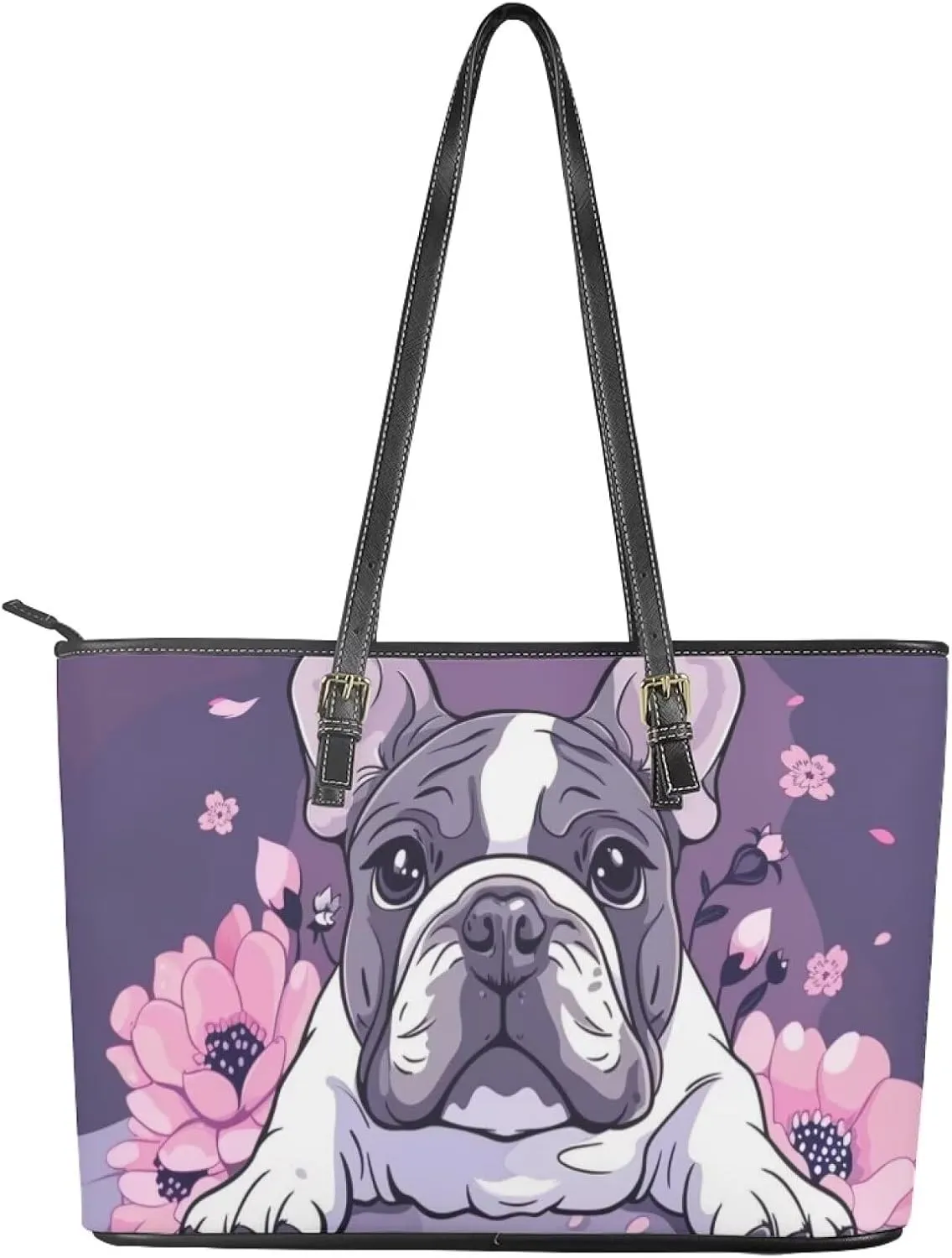 HUGS IDEA Leather Tote Bag for Work Purses Fashion Tote Handbag Large Shoulder Bag Saddle Bag