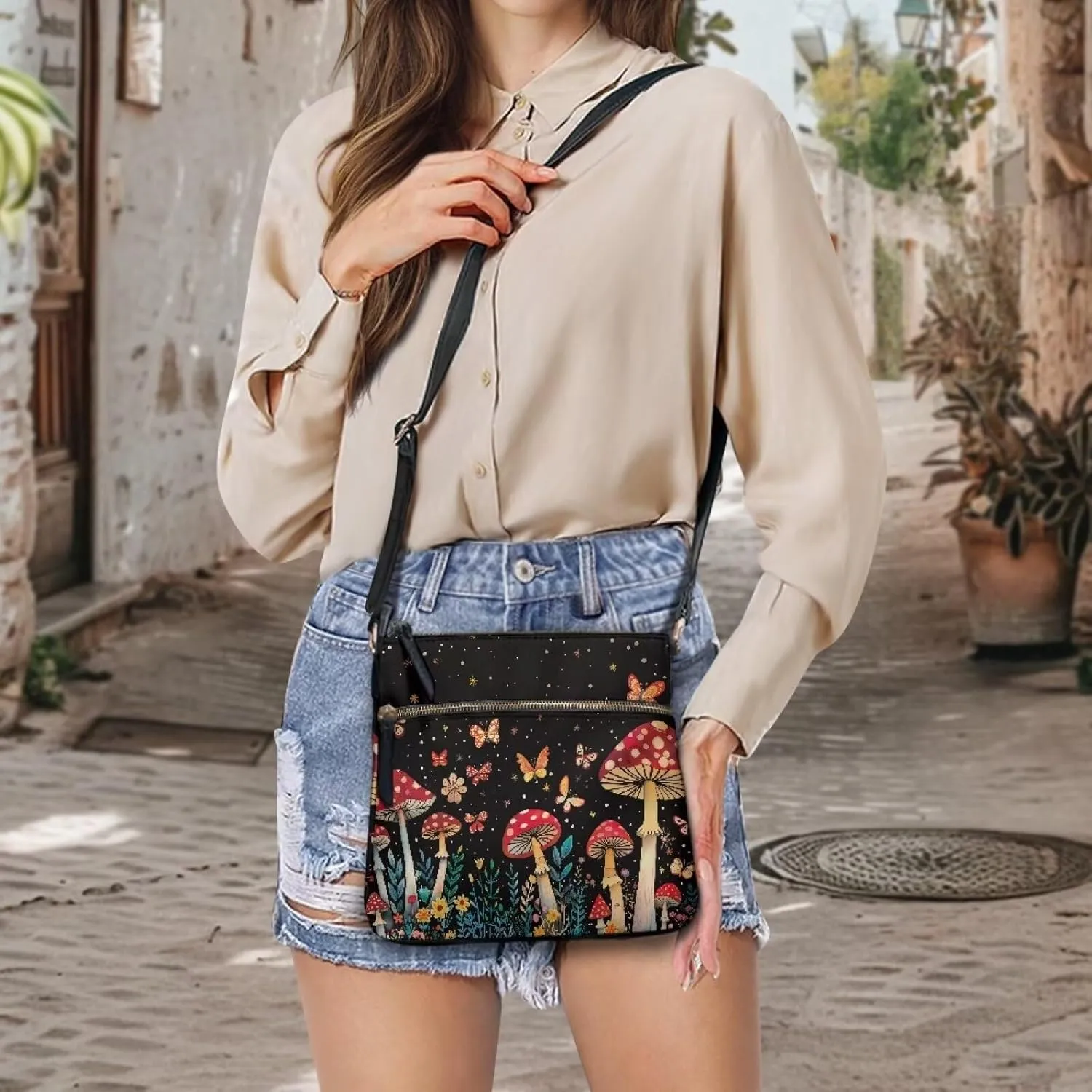 HUGS IDEA Shoulder Handbag Crossbody Purse Large Size Sling Bags Leather Tote Handbags