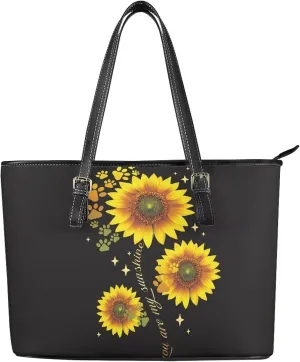HUGS IDEA Shoulder Purse for Women Tote Bag Leather Handbag for Travel Saddle Bag Zipper Wallet