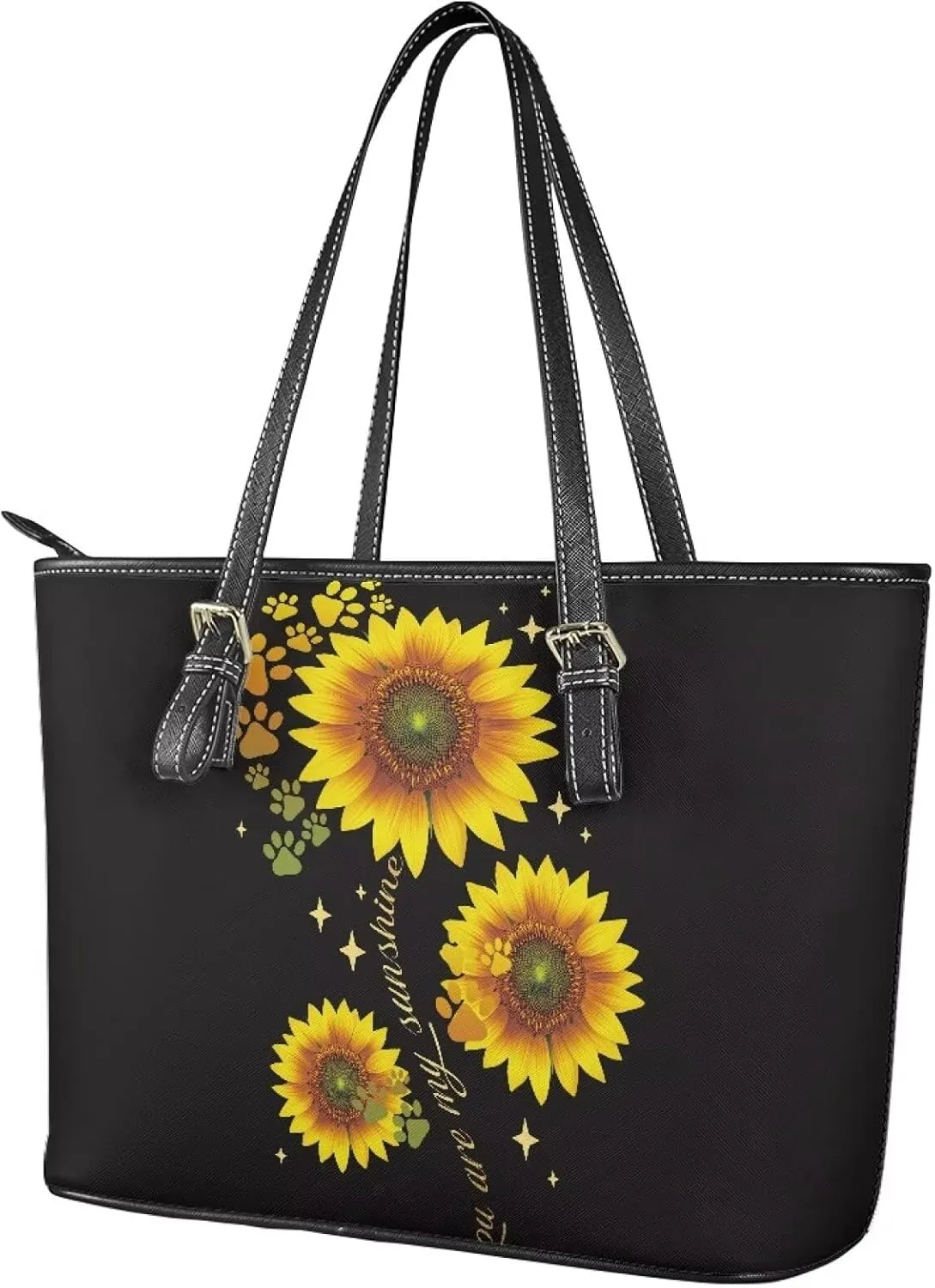 HUGS IDEA Shoulder Purse for Women Tote Bag Leather Handbag for Travel Saddle Bag Zipper Wallet