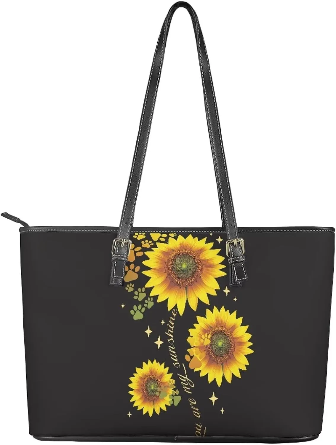 HUGS IDEA Shoulder Purse for Women Tote Bag Leather Handbag for Travel Saddle Bag Zipper Wallet