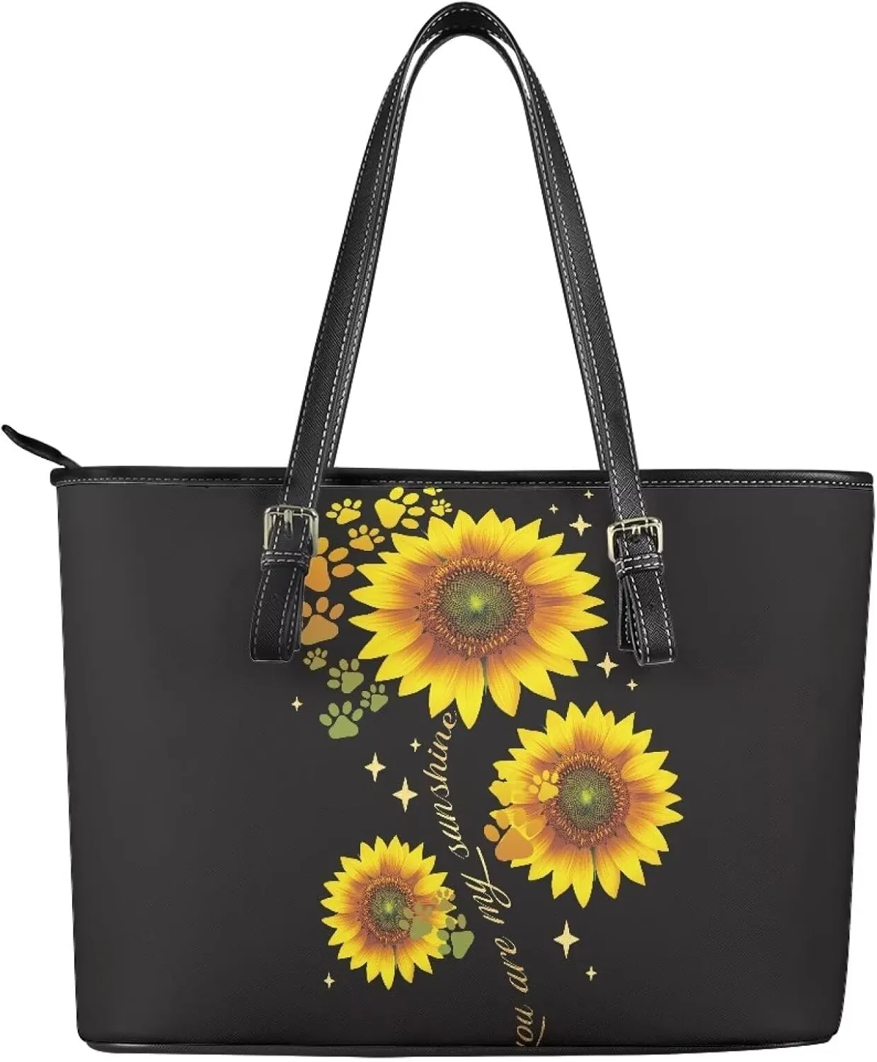 HUGS IDEA Shoulder Purse for Women Tote Bag Leather Handbag for Travel Saddle Bag Zipper Wallet
