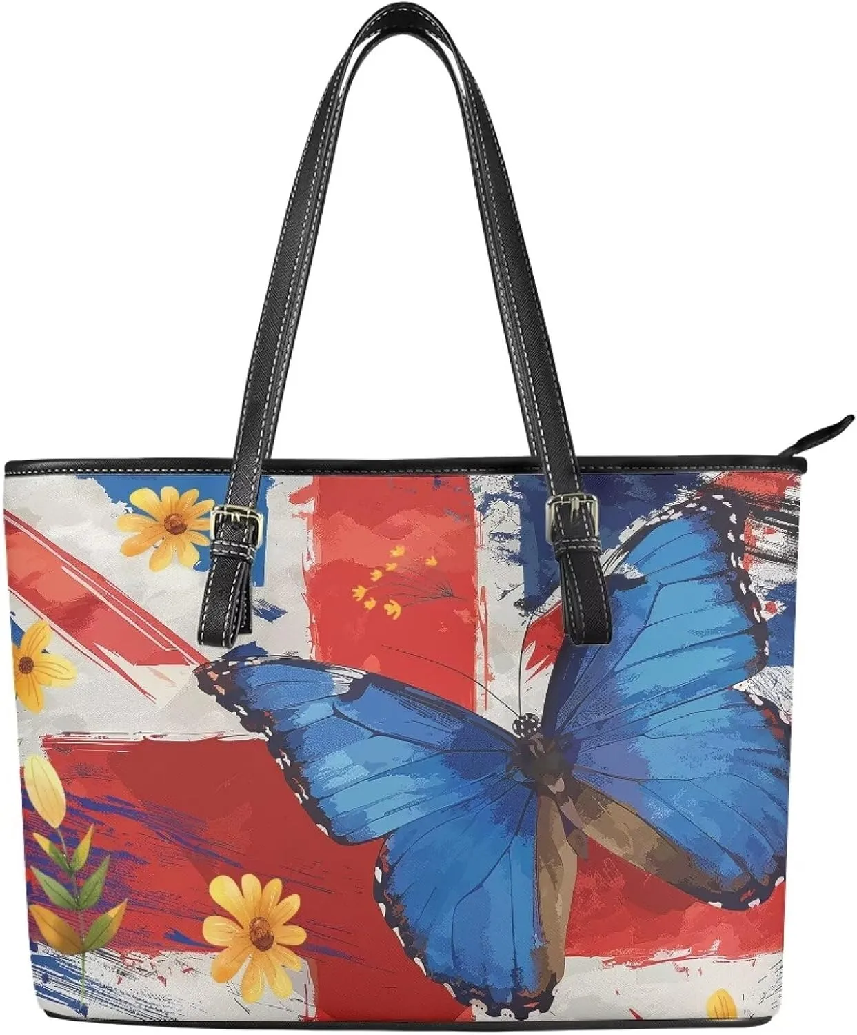 HUGS IDEA Shoulder Purse for Women Tote Bag Leather Handbag for Travel Saddle Bag Zipper Wallet