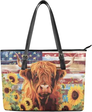 HUGS IDEA Tote Purse for Women Leather Handbag Travel Purses and Handbags Large Shoulder Bag for Work