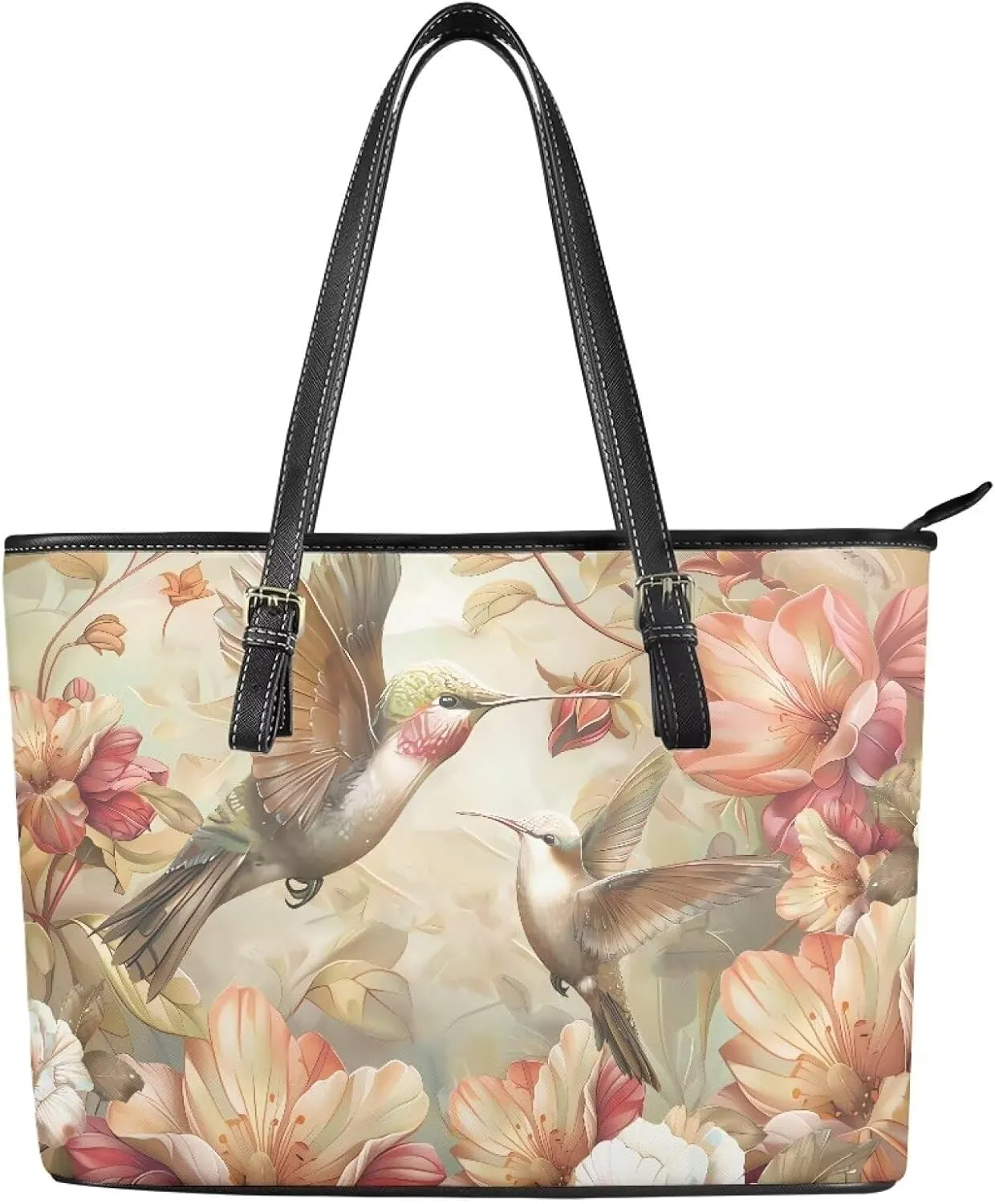 HUGS IDEA Tote Shoulder Bag Leather Tote Purse for Women Work Bag Saddle Bag Portable Handbag