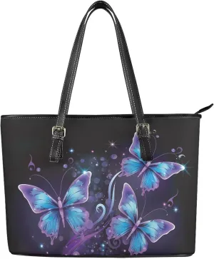 HUGS IDEA Tote Shoulder Bag Leather Tote Purse for Women Work Bag Saddle Bag Portable Handbag