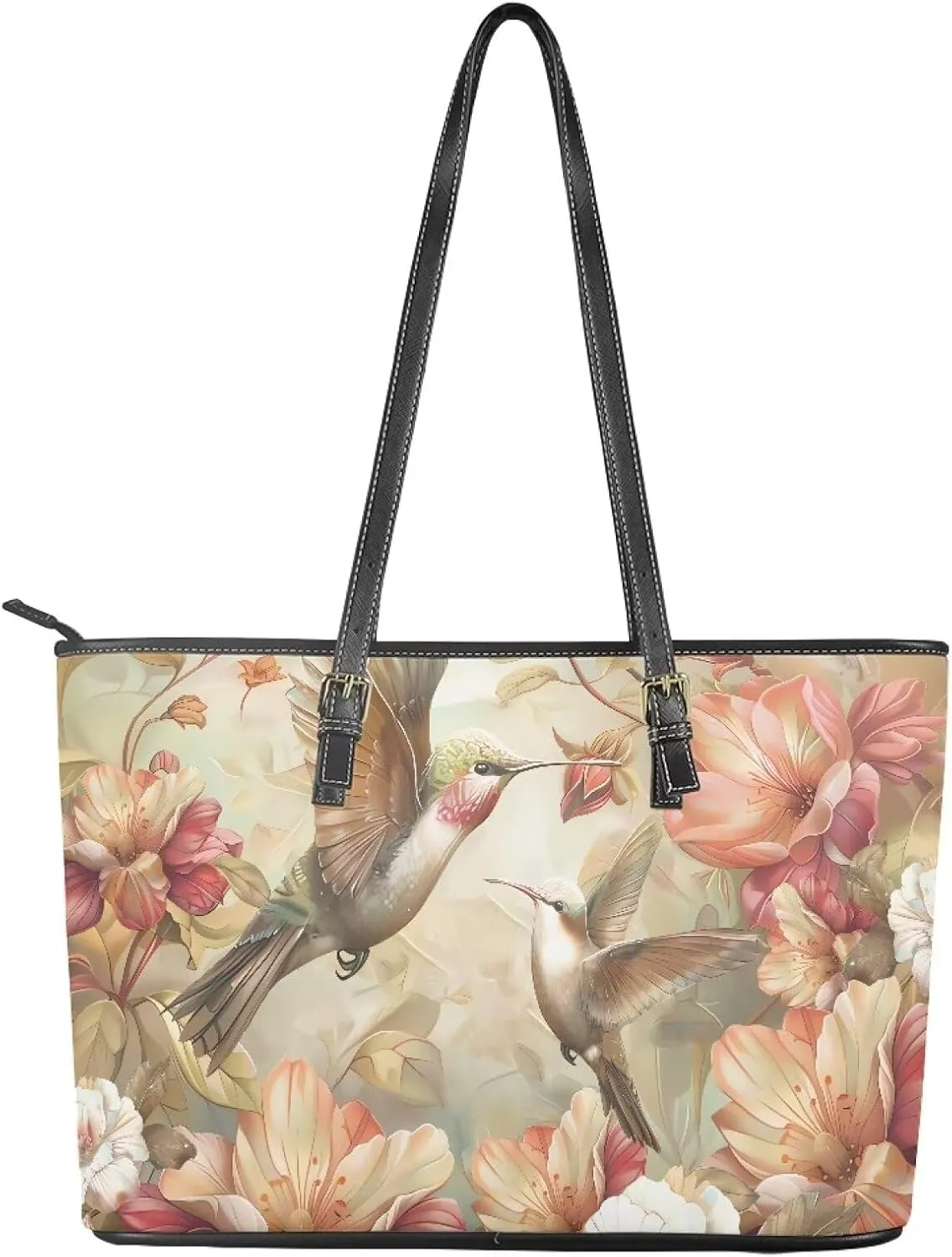 HUGS IDEA Tote Shoulder Bag Leather Tote Purse for Women Work Bag Saddle Bag Portable Handbag