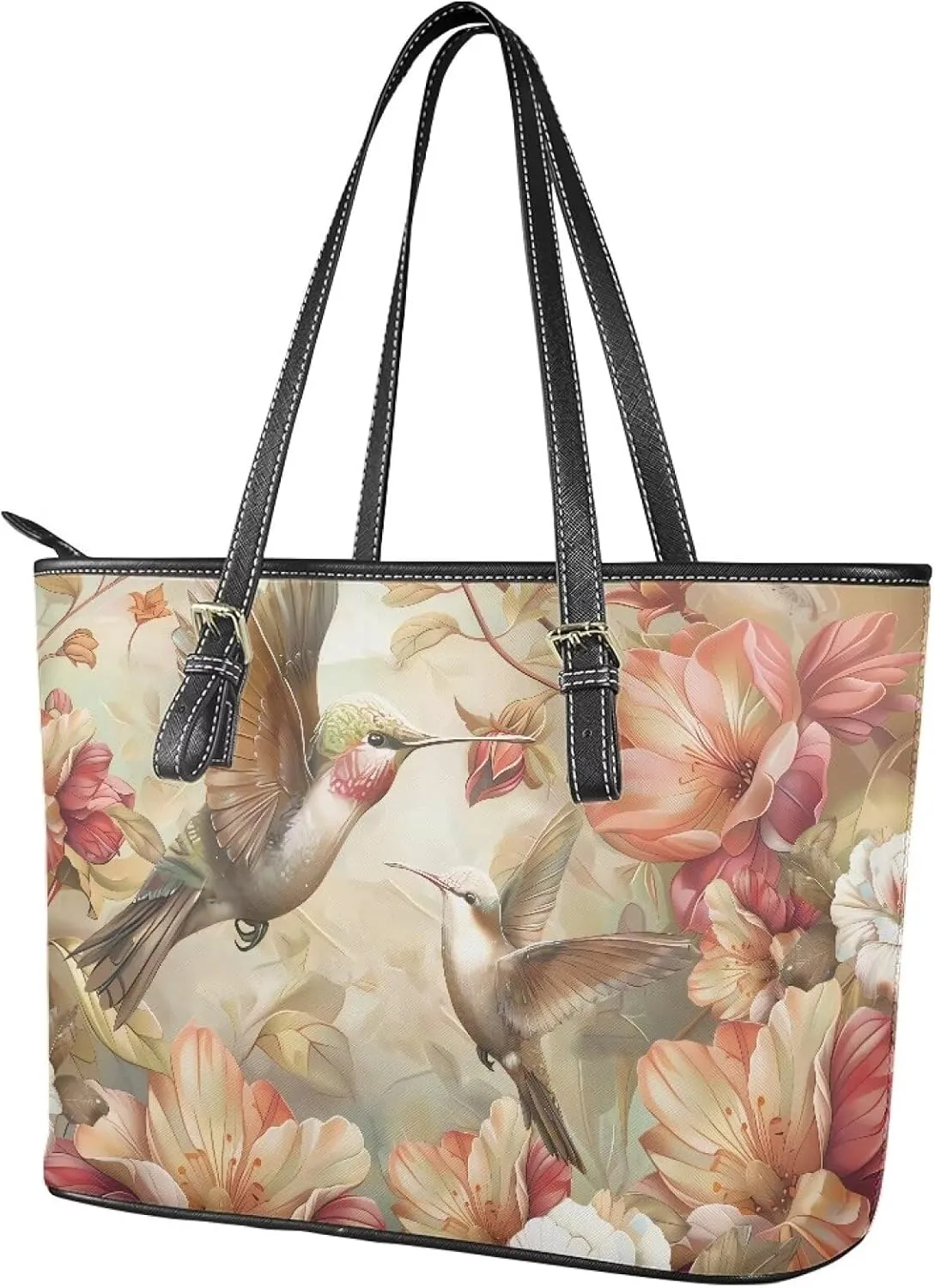 HUGS IDEA Tote Shoulder Bag Leather Tote Purse for Women Work Bag Saddle Bag Portable Handbag