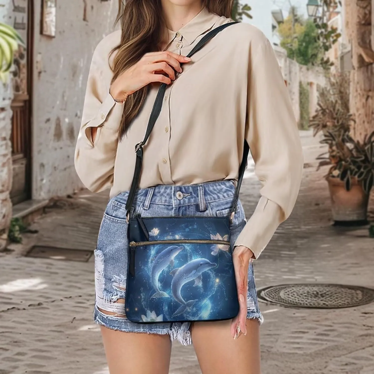 HUGS IDEA Women Crossbody Bag Fashion Shoulder Handbag Purse Large Capacity Tote Hobo Bag
