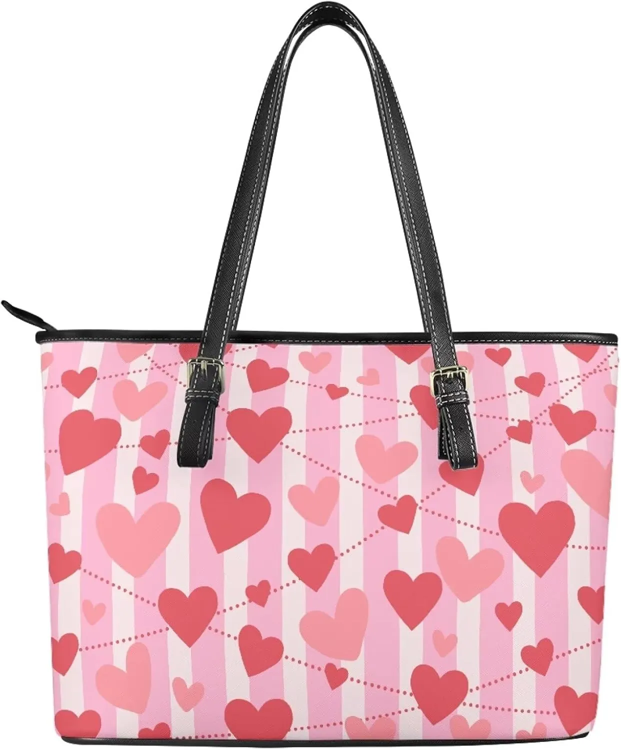 HUGS IDEA Women Leather Tote Bag Leather Purses Fashion Valentine's Day Tote Handbag Shoulder Bag