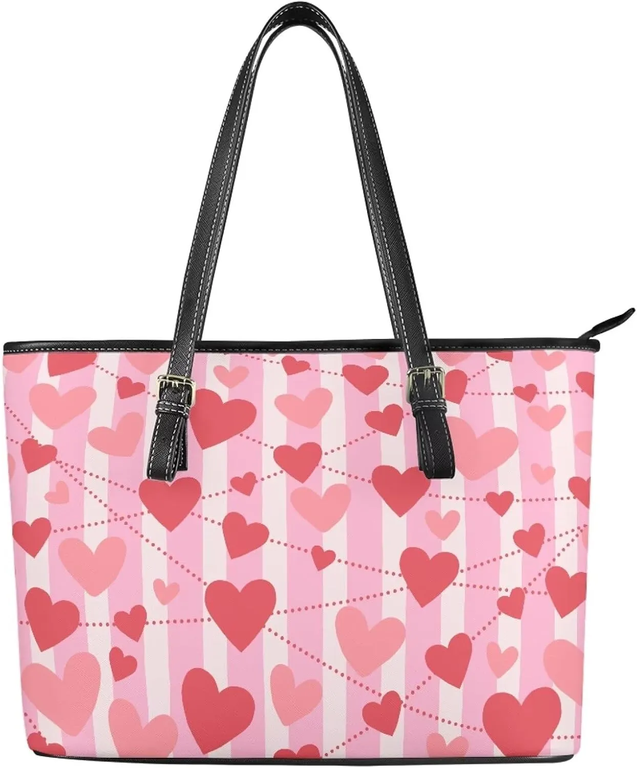 HUGS IDEA Women Leather Tote Bag Leather Purses Fashion Valentine's Day Tote Handbag Shoulder Bag