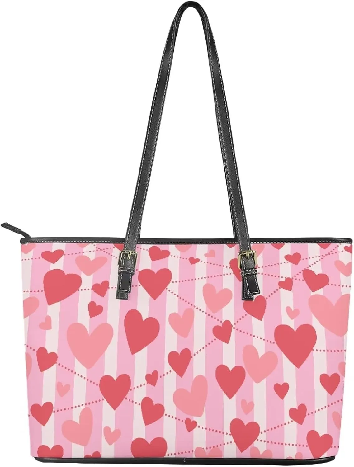 HUGS IDEA Women Leather Tote Bag Leather Purses Fashion Valentine's Day Tote Handbag Shoulder Bag