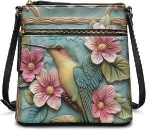 HUGS IDEA Women's Crossbody Purse for Work Large Leather Handbag with Adjustable Shoulder Strap