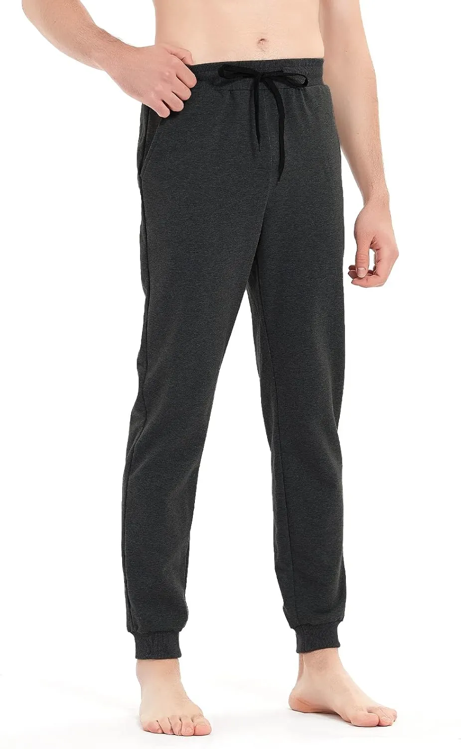 Idtswch 30/32/34/36/38/40 Long Inseam Mens Tall Sweatpants Extra Long Joggers Pant with Zip Pockets