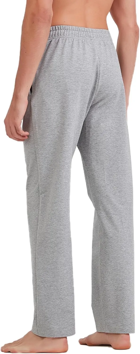 Idtswch 30/32/34/36/38/40 Long Inseam Mens Tall Sweatpants Open Bottom Joggers Athletic Yoga Pants with Pockets