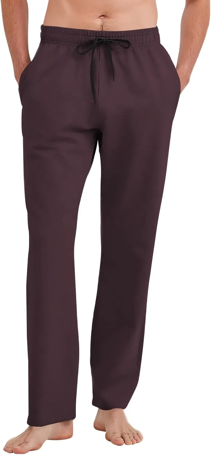 Idtswch 30/32/34/36/38/40 Long Inseam Mens Tall Sweatpants Open Bottom Joggers Athletic Yoga Pants with Pockets