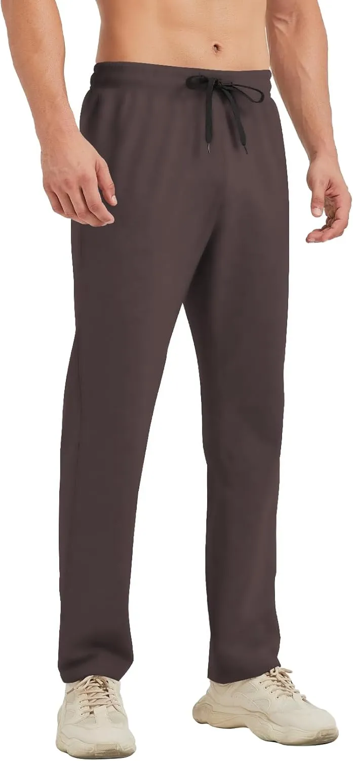 Idtswch 30/32/34/36/38/40 Long Inseam Mens Tall Sweatpants Open Bottom Joggers Athletic Yoga Pants with Pockets