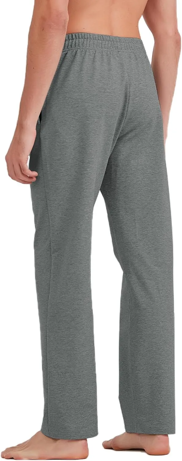 Idtswch 30/32/34/36/38/40 Long Inseam Mens Tall Sweatpants Open Bottom Joggers Athletic Yoga Pants with Pockets