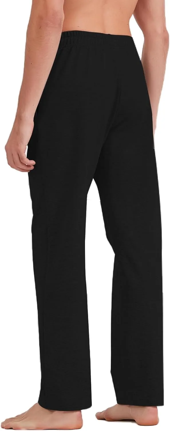 Idtswch 30/32/34/36/38/40 Long Inseam Mens Tall Sweatpants Open Bottom Joggers Athletic Yoga Pants with Pockets