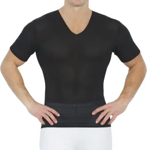 Insta Slim - Made in USA - Mens Slimming Compression Body Shaper V-Neck for Back Support, Gynecomastia & Hernias